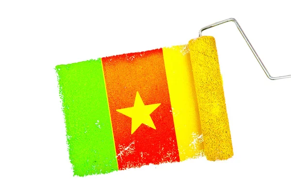 Cameroon national flag — Stock Photo, Image