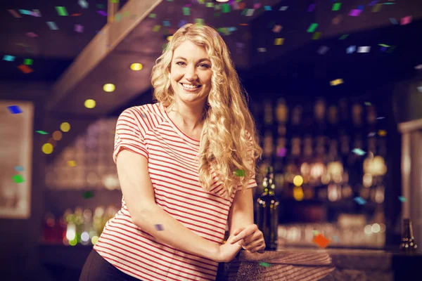 Smiling blond woman — Stock Photo, Image