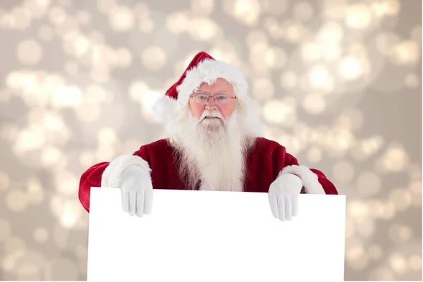 Santa Holding Billboard — Stok fotoğraf