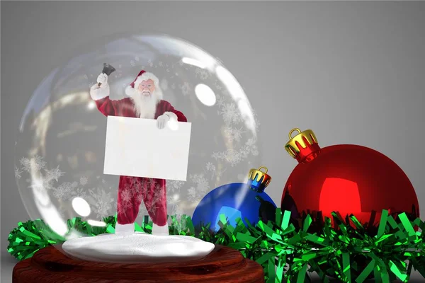 Noel Baba heykelcik olarak crystal ball — Stok fotoğraf