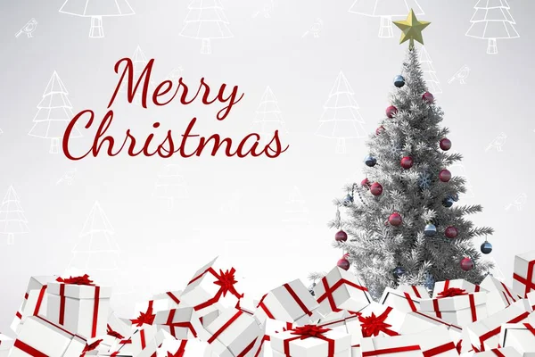 Christmas Message on White Background Design — Stock Photo, Image