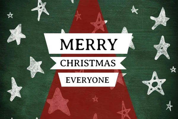 Noel mesajı yıldız tasarımı ile — Stok fotoğraf