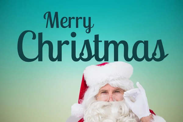 Santa and Christmas Message — Stock Photo, Image