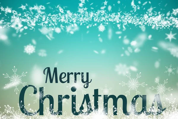 Christmas Message ontwerp op Snowflake — Stockfoto