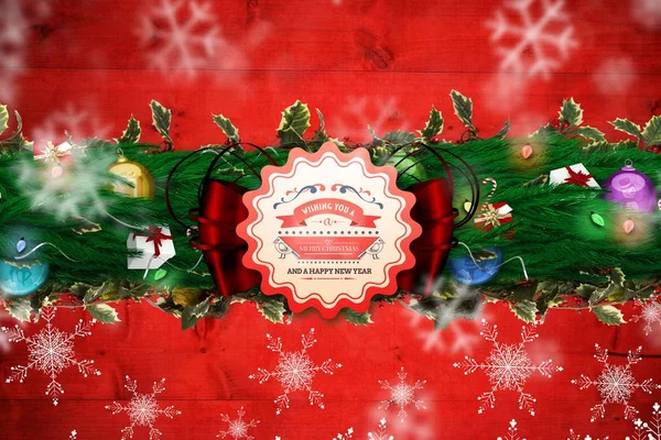 Mensagem de Natal e Decoração — Fotografia de Stock