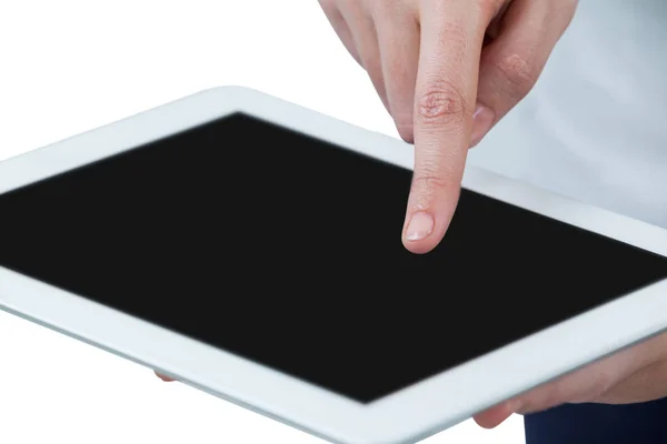 Händer med digital tablet — Stockfoto