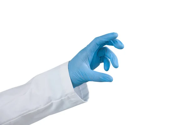 Hand einer Wissenschaftlerin, die ein Experiment durchführt — Stockfoto