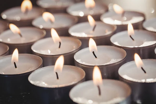 Candles burning during christmas — Stock Photo, Image