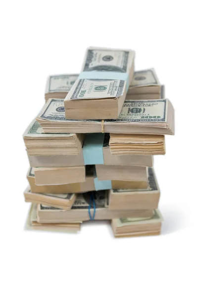 Bundle of us hundred dollars bank notes — Stock Photo, Image