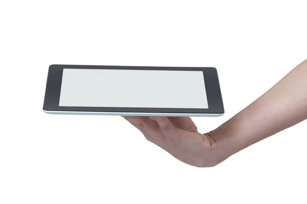 Hand som håller digital tablet — Stockfoto