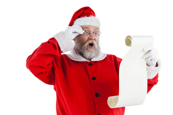 Santa claus making facial expression — Stock Photo, Image