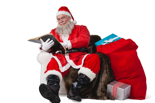 Santa lezing Bijbel — Stockfoto