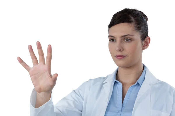 Ärztin mit digitalem Bildschirm — Stockfoto