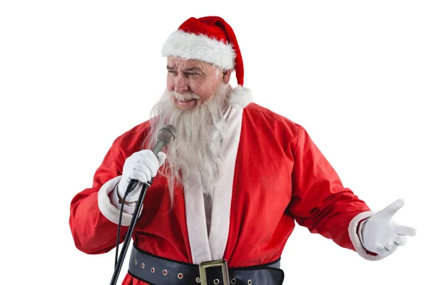 Mikulás énekelni egy karácsonyi dalok — Stock Fotó