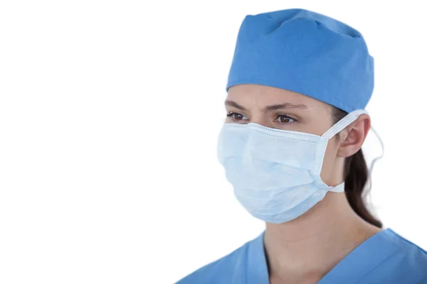 Vrouwelijke chirurg permanent — Stockfoto