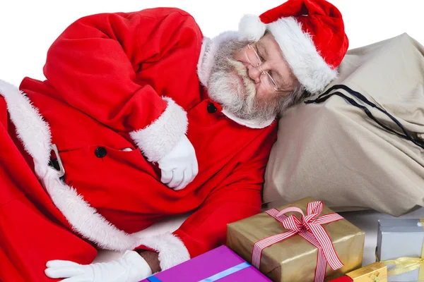 Weihnachtsmann schläft — Stockfoto