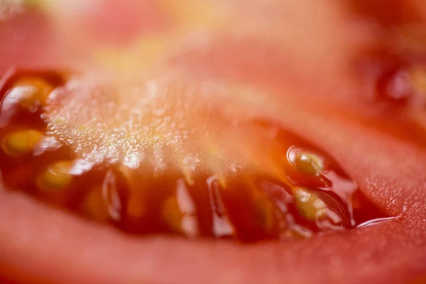 Närbild av tomatskivor — Stockfoto