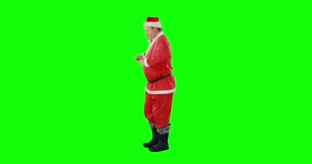 Santa claus dancing and singing — Stock Video