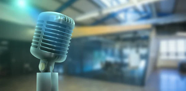 Retro chrome mikrofon — Stockfoto