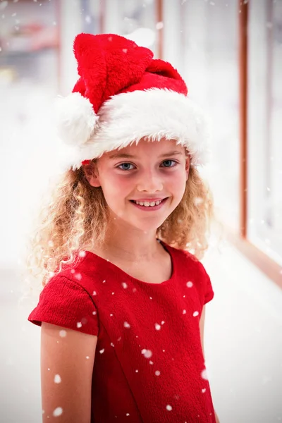 Fille en tenue de Noël — Photo