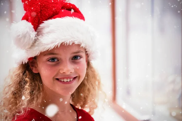 Girl in Christmas attire — Stock Photo, Image