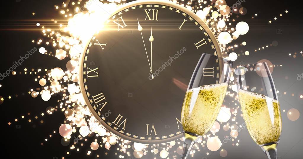 Champagne glasses clinking Champagne glasses clinking — Stock Photo