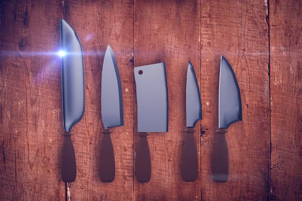 Knives on white background — Stock Photo, Image