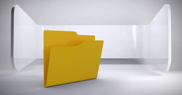 Очистити папку жовтий — стокове фото