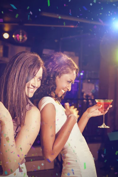 Women having red cocktail — Stock Photo, Image