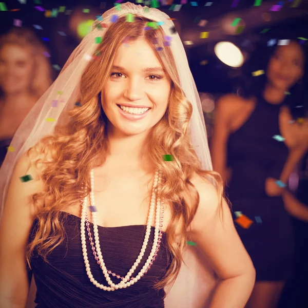 Woman celebrating her bachelorette party — Stock Photo, Image