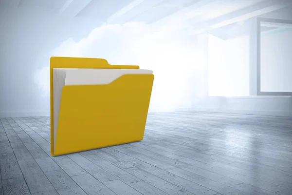 Folder kuning dengan dokumen — Stok Foto