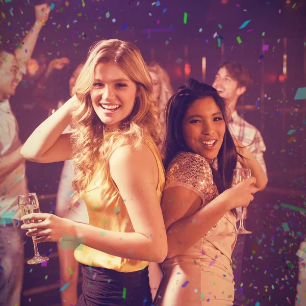 Happy friends dancing — Stock Photo, Image