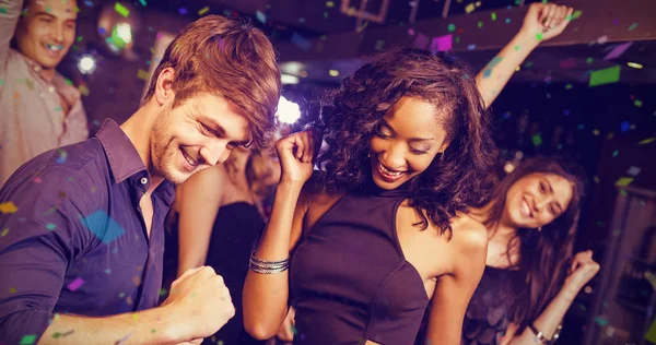 Happy friends dancing together — Stock Photo, Image