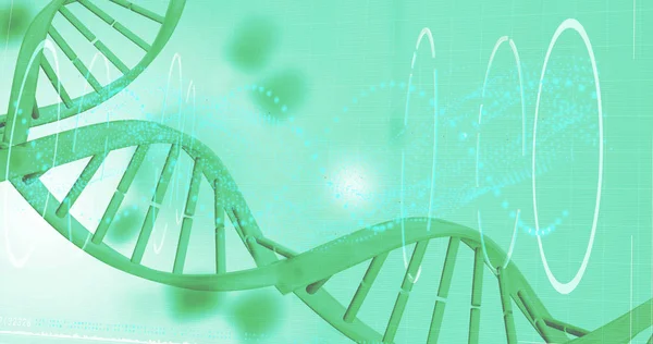 Blå spiral dna mönster på skärmen — Stockfoto