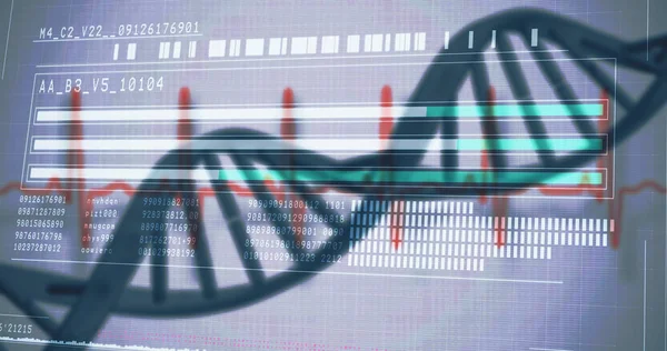 Genetic research information on DNA — Stock Photo, Image