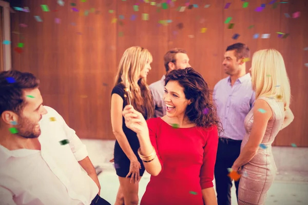 Cheerful young friends dancing — Stock Photo, Image