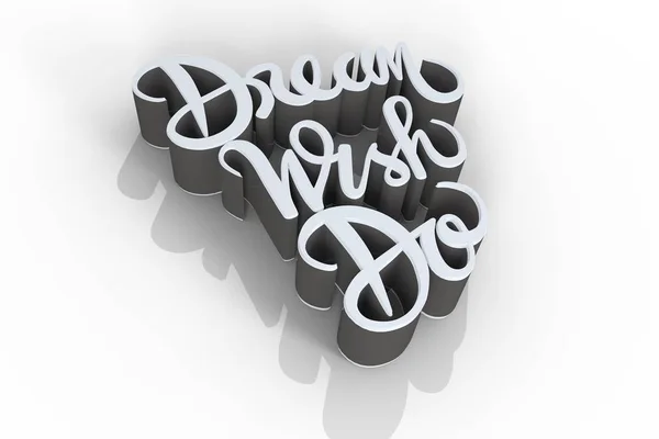 Illustration of dream wish do text — Stock Photo, Image