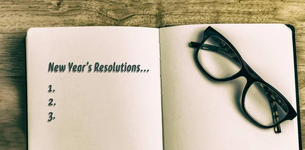 Lista de resolución de Año Nuevo — Foto de Stock