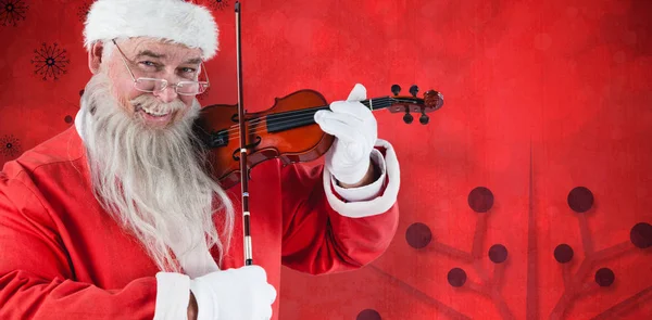 Kerstman spelen viool — Stockfoto