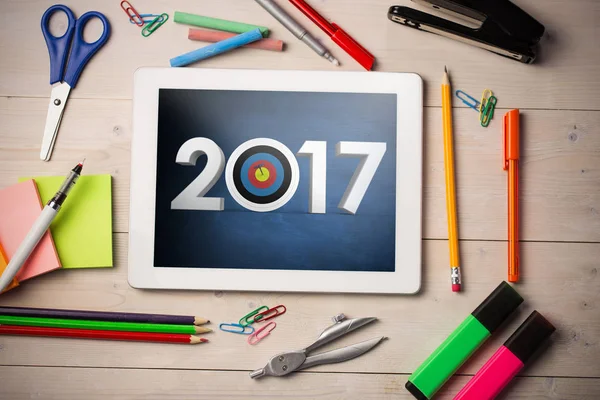 2017 year with sports target — Stock Photo, Image