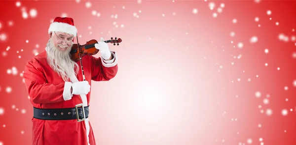 Babbo Natale suonare il violino — Foto Stock