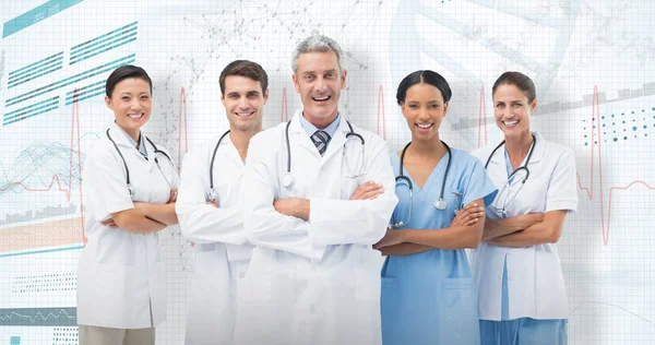 Team medico sorridente — Foto Stock