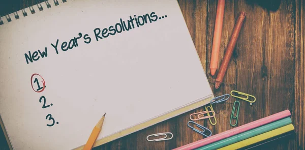 Novoroční rezoluce seznam — Stock fotografie
