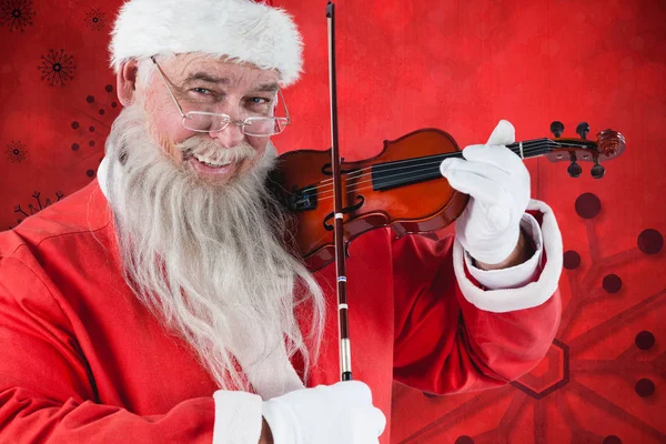 Tomte spelar violin — Stockfoto