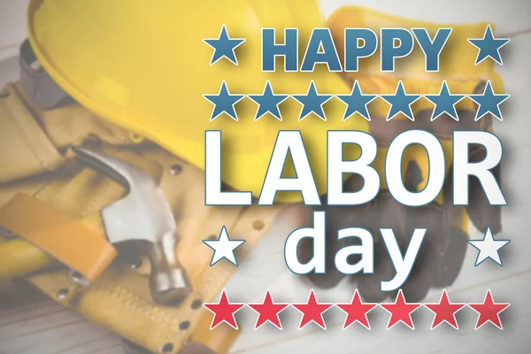 Poster of happy labor day — Stock Photo, Image