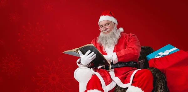 Santa lezing Bijbel — Stockfoto