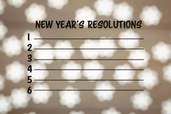 New years resolution list — Stock Photo, Image