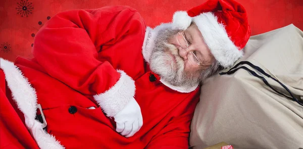 Papá Noel durmiendo — Foto de Stock