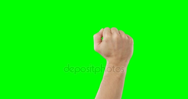 Close-up of man hand with a fist — Stock Video