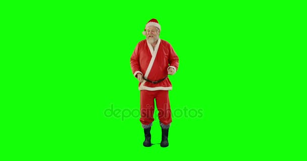 Happy Santa Claus dansen — Stockvideo